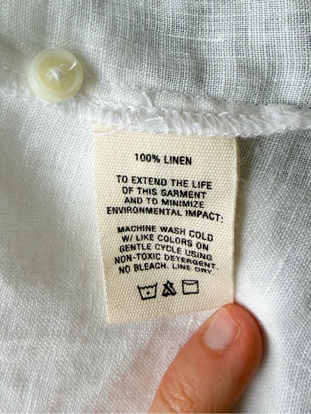 New! ALEX MILL • Sydney Linen Top in White - Picture 11 of 13